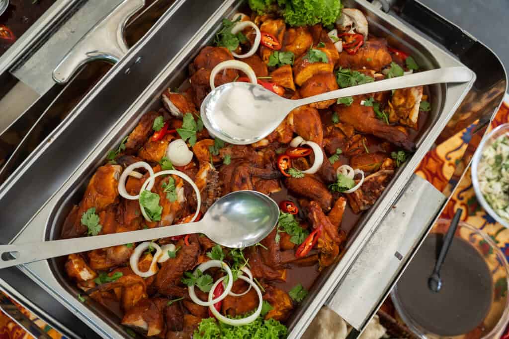 Wedding buffet spread